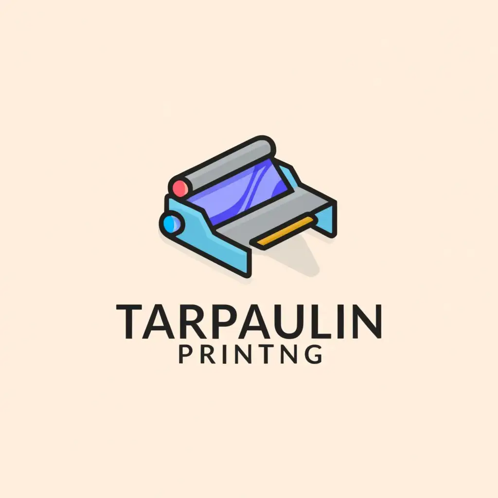 a logo design,with the text "TARPAULIN PRINTING", main symbol:COOL PRINTER,Moderate,be used in Technology industry,clear background