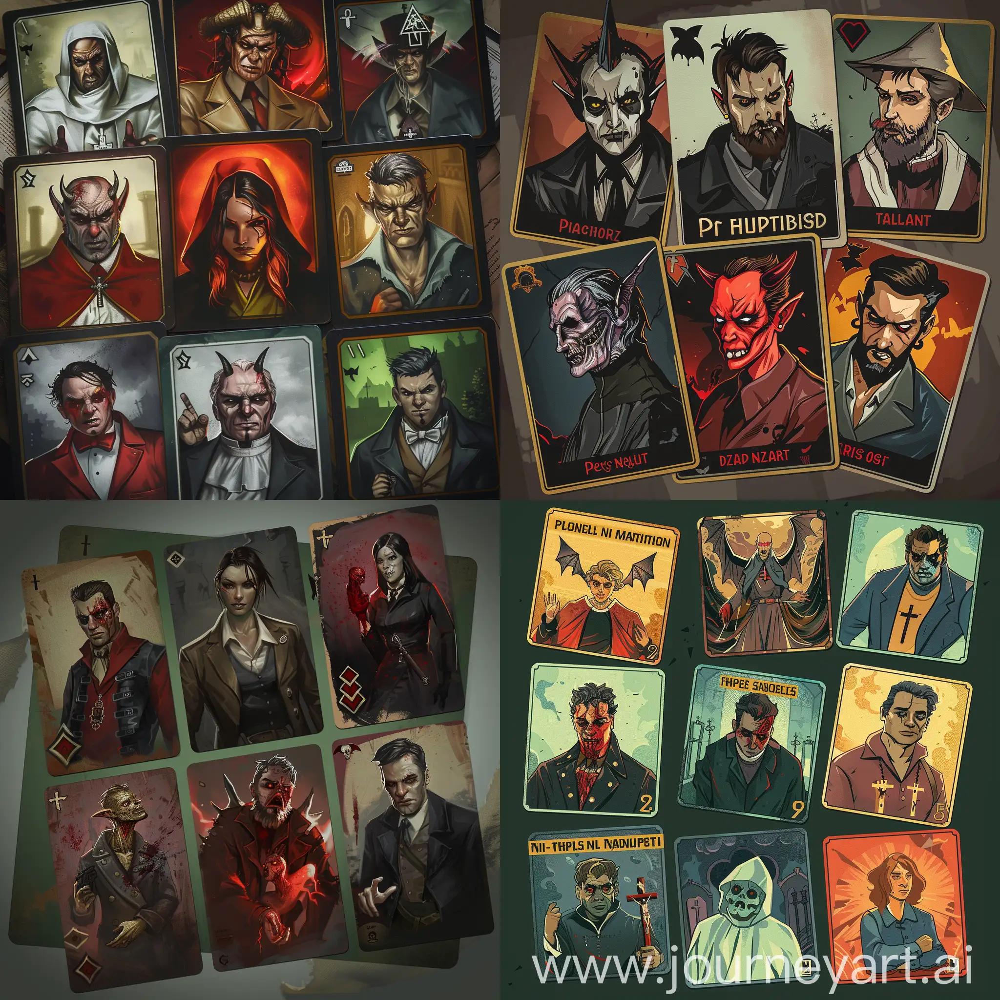 Board-Game-Cards-Devil-Priest-Possessed-and-Normal-People