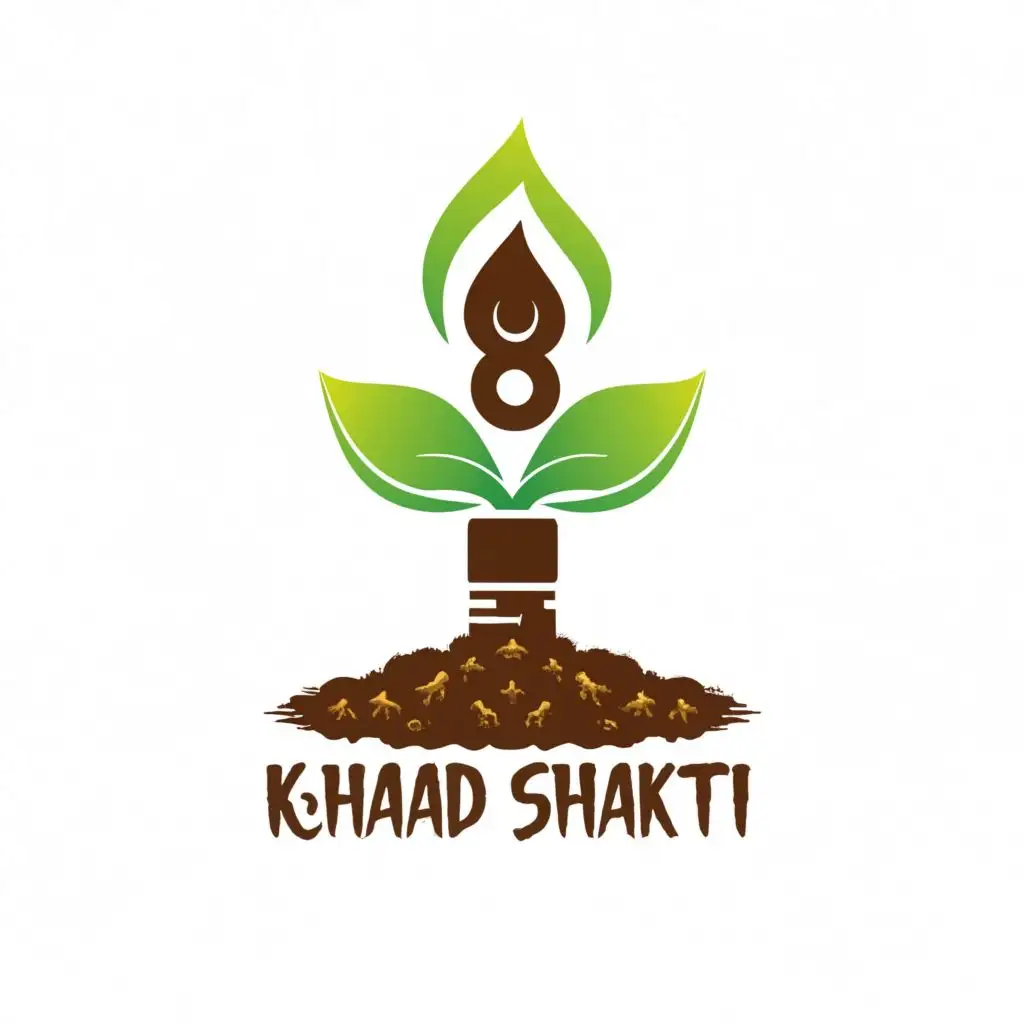 logo, plug, manure, with the text "Khaad Shakti", typography