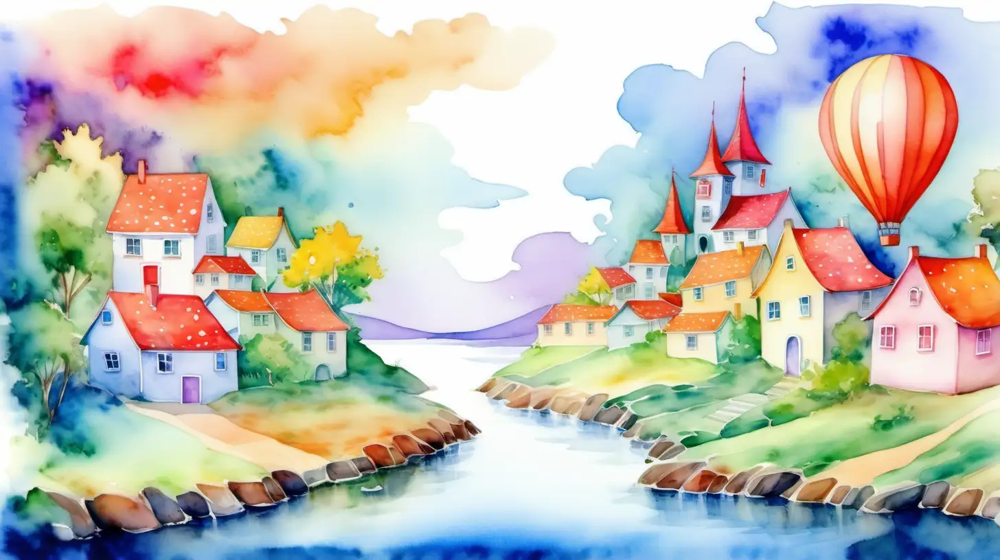 Enchanting Dreamland in Vivid Watercolors