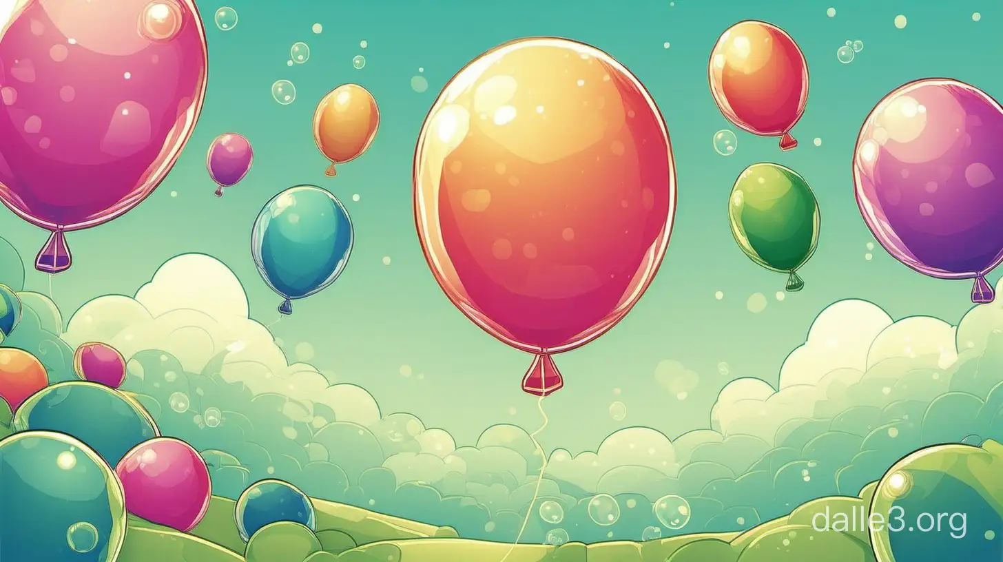 cover for a game, the game about popping bubbles and balloons 2d