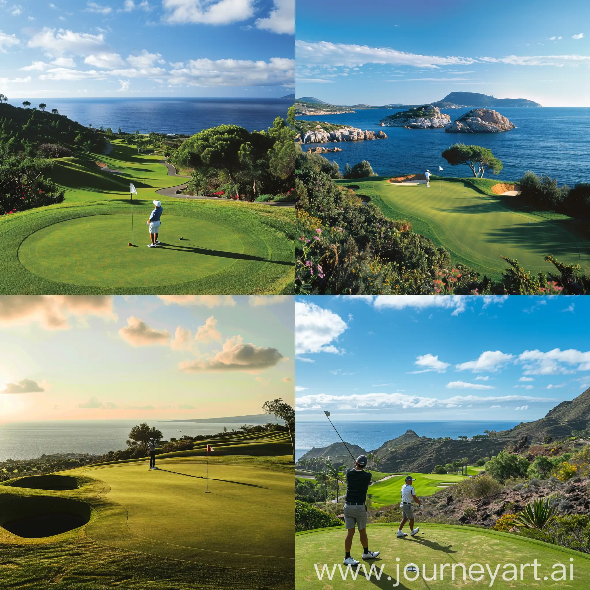 Play golf with amazing sea view
