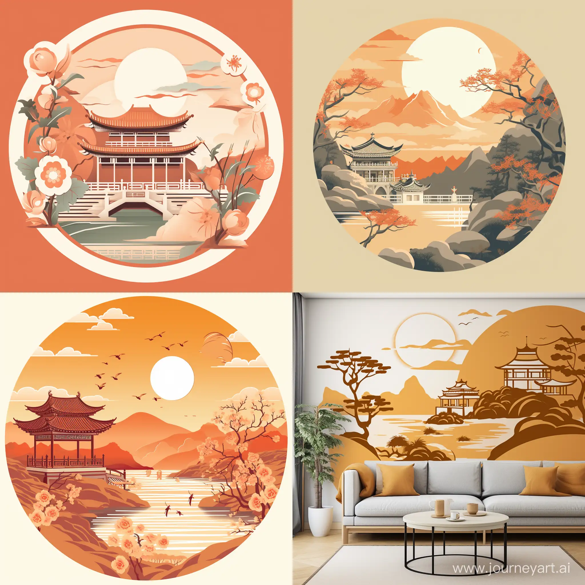 Ancient-Chinese-Landscape-Logo-with-Historical-Breeze-Elegance