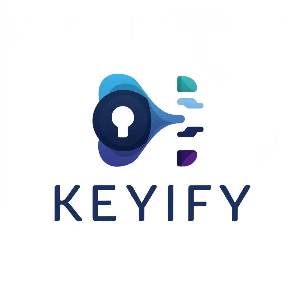 a logo design,with the text "Keyify", main symbol:Key with a lock,complex,clear background