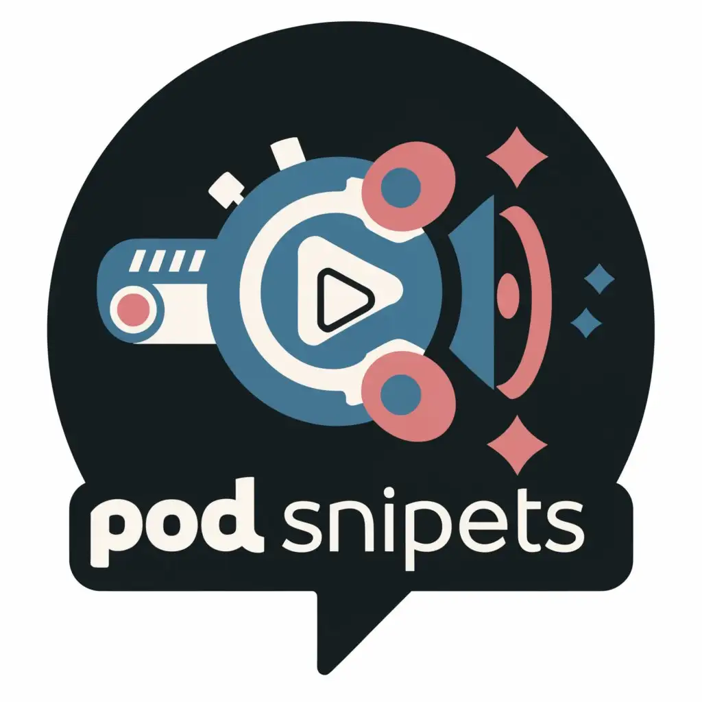 a logo design,with the text "Pod Snippets", main symbol:video camera,Moderate,be used in Entertainment industry,clear background