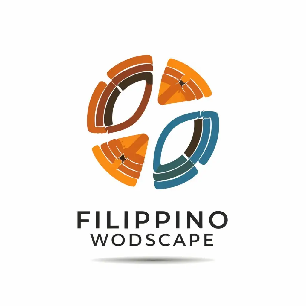a logo design,with the text "Filipino Wordscape", main symbol:circle,Minimalistic,be used in Education industry,clear background