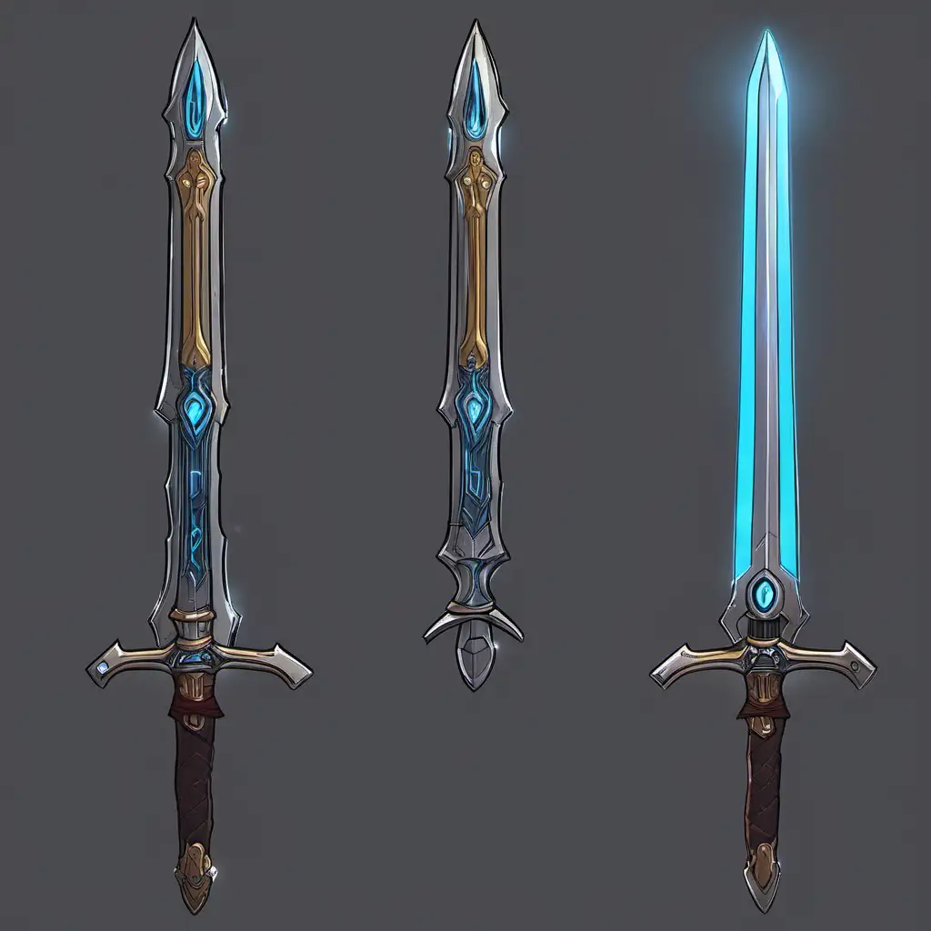 SciFi Fantasy Star Sword Knight with Light Sword Realistic Video Game Concept