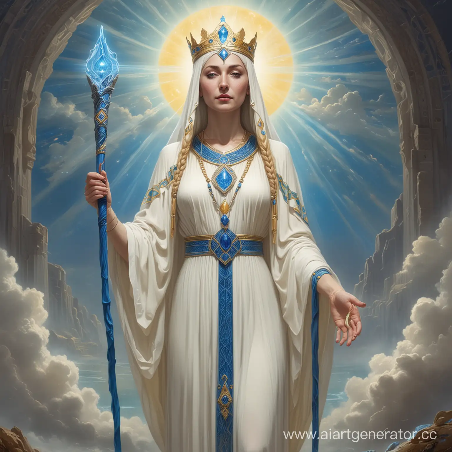 The-Great-High-Priestess-of-the-Earth-Holding-the-Blue-Rod-of-Positivity