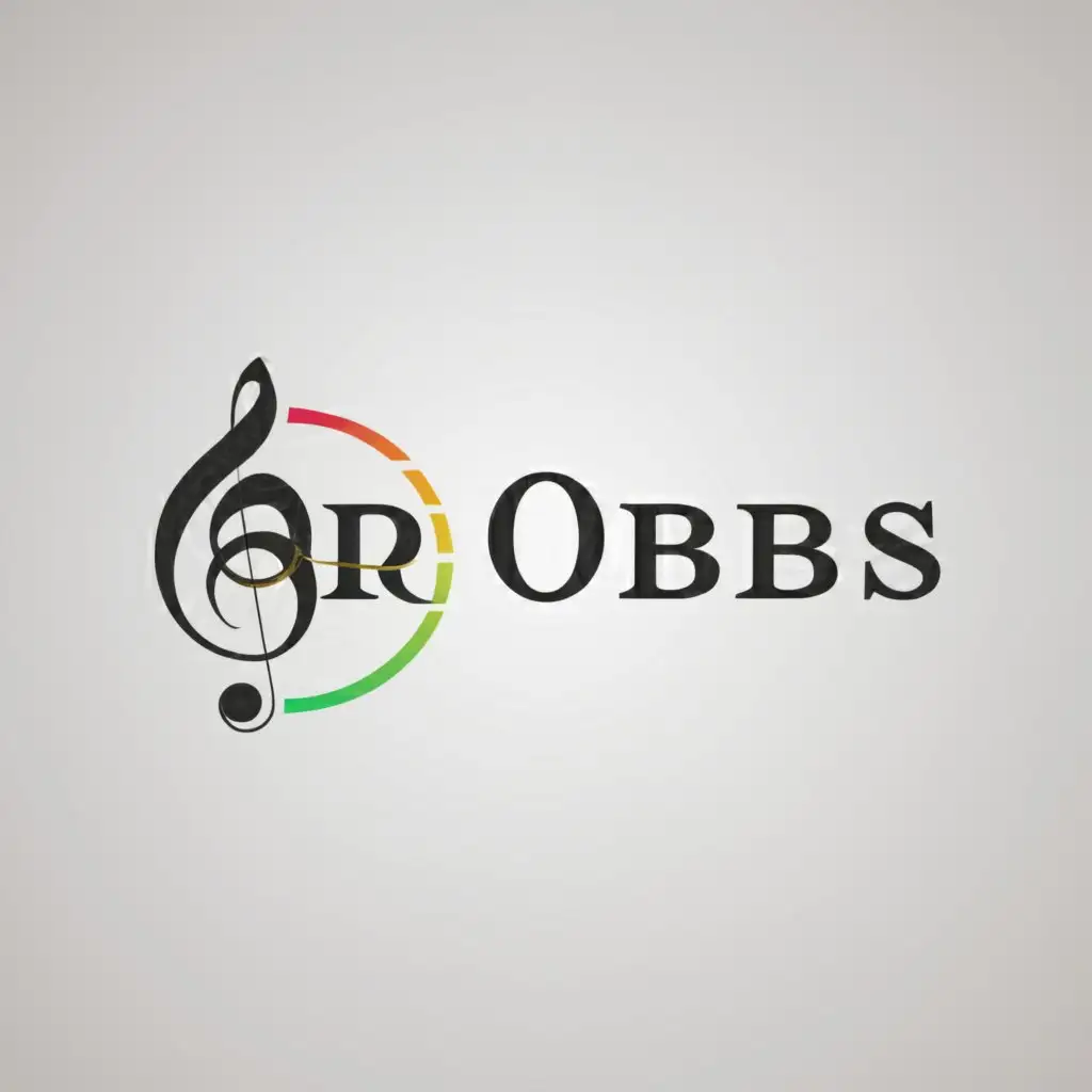 a logo design,with the text "Dr Obbs", main symbol:Clef,Moderate,clear background