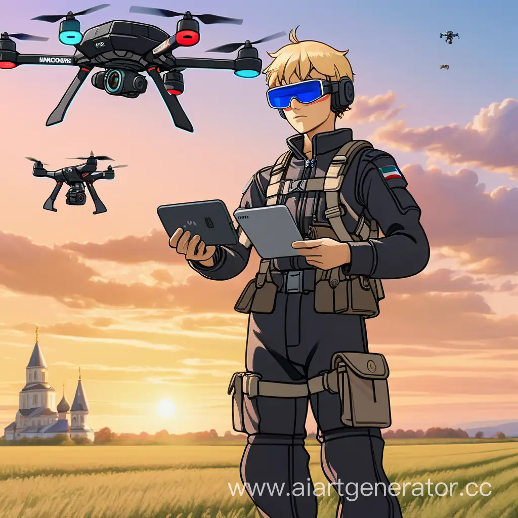 Russian-Soldier-Flying-FPV-Quadcopter-at-Sunset-with-Studio-GhibliInspired-Animation