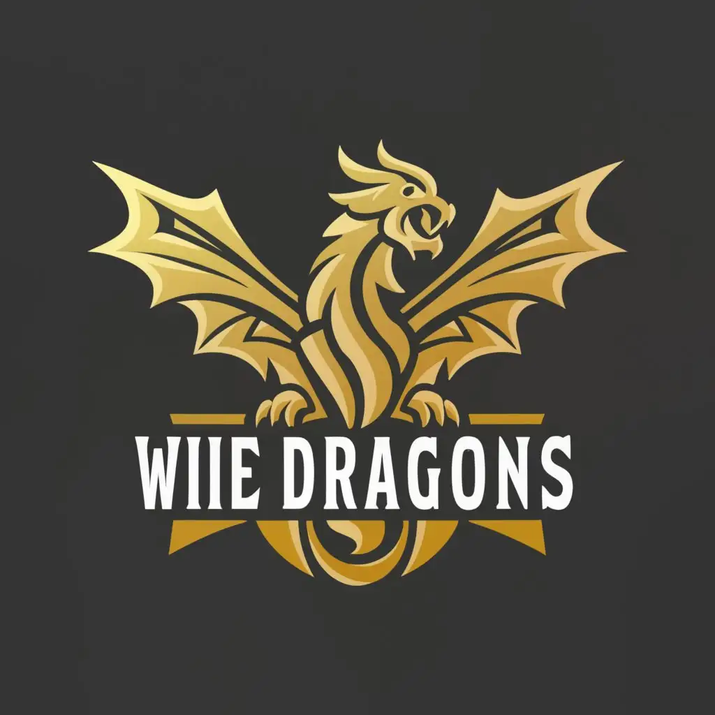 a logo design,with the text "Wise Dragons", main symbol:Dragon,complex,clear background