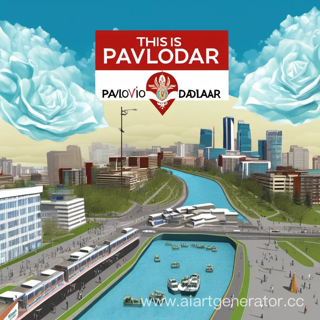 Обложка для аккаунта с надписью "This is pavlodar" с тематикой новостей о городе павлодар