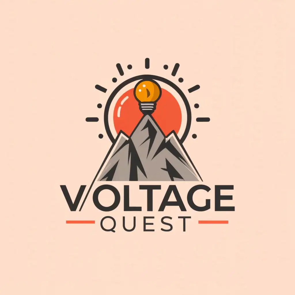 a logo design,with the text 'Voltage Quest', main symbol:Mountain light-bulb-candela,Moderate, be used in Finance industry, clear background