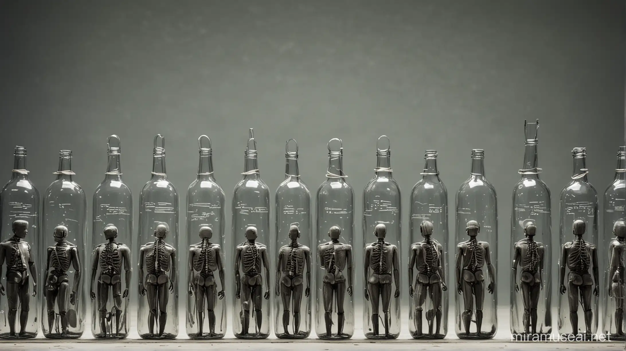 An orchestra of musicians whose musicians are not human. They are like glass bottles.