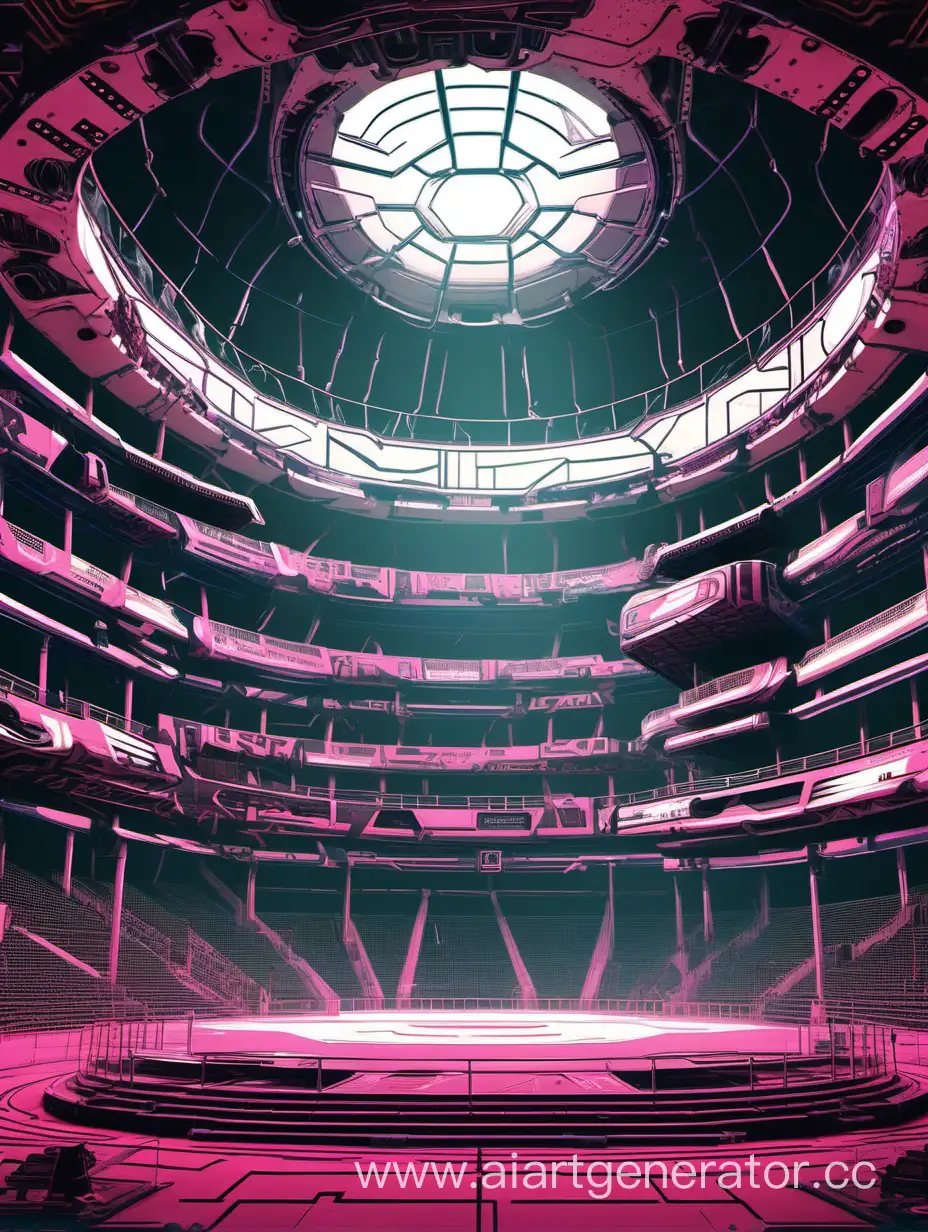 Futuristic-Cyberpunk-Gladiatorial-Arena-Spectacle