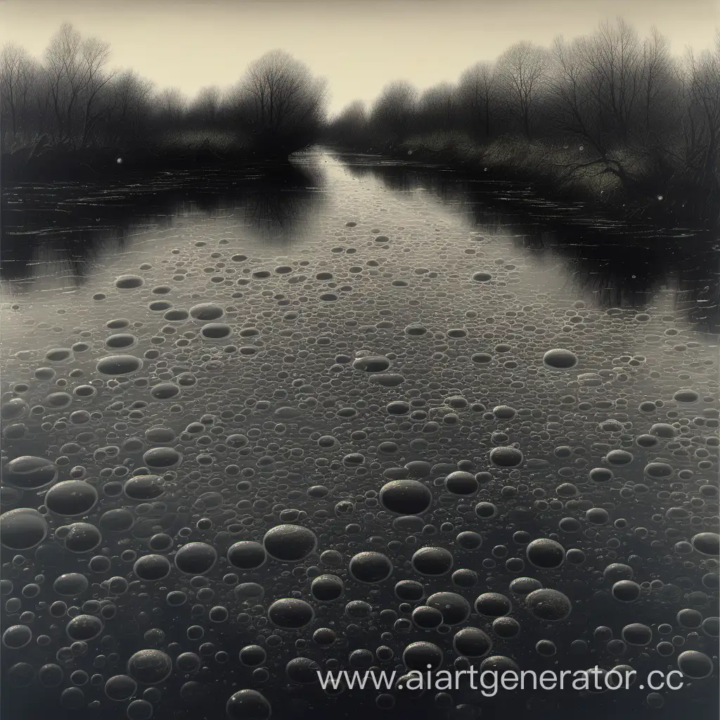 Tranquil-Night-River-with-Mysterious-Tar-Bubbles