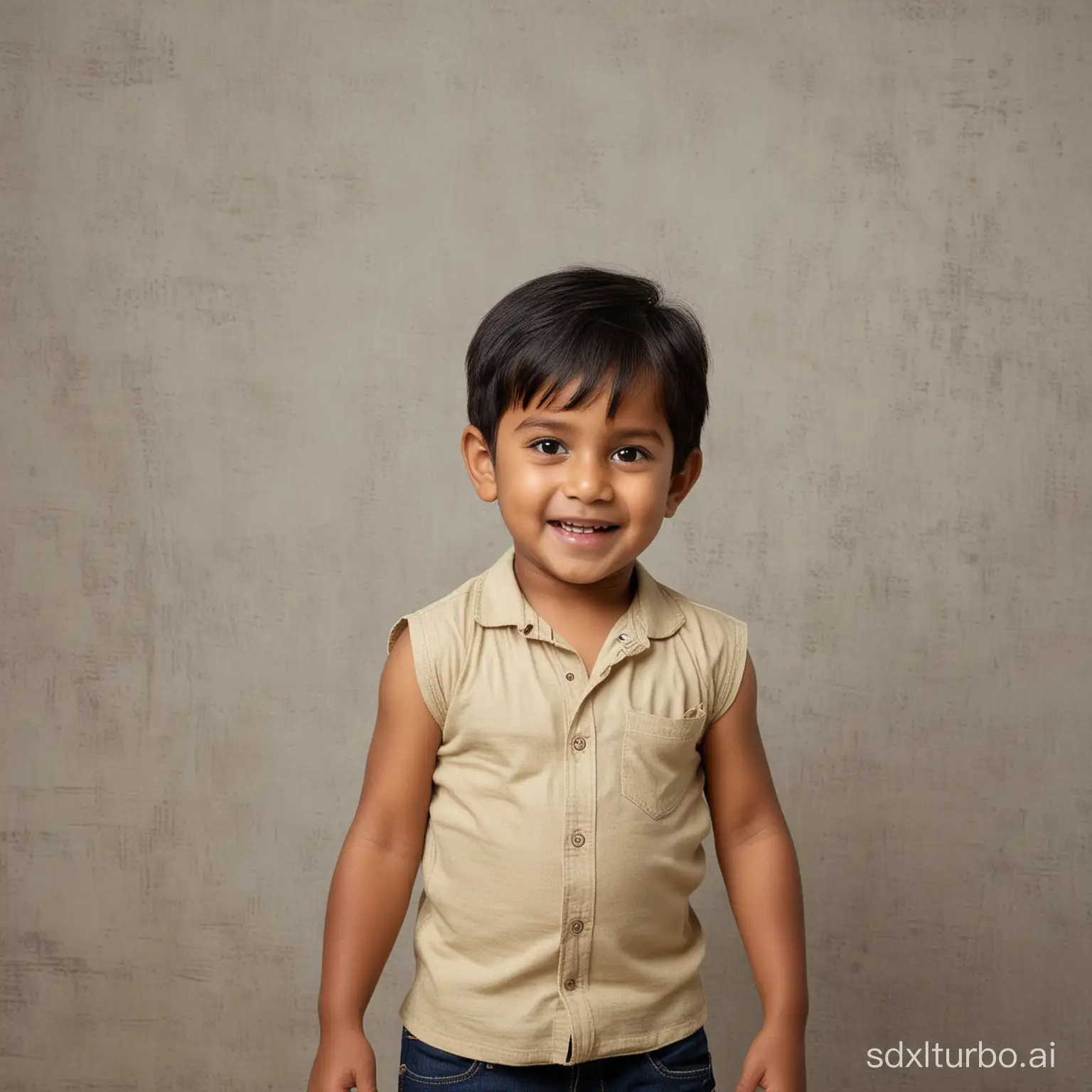 a small 4 years old indian boy