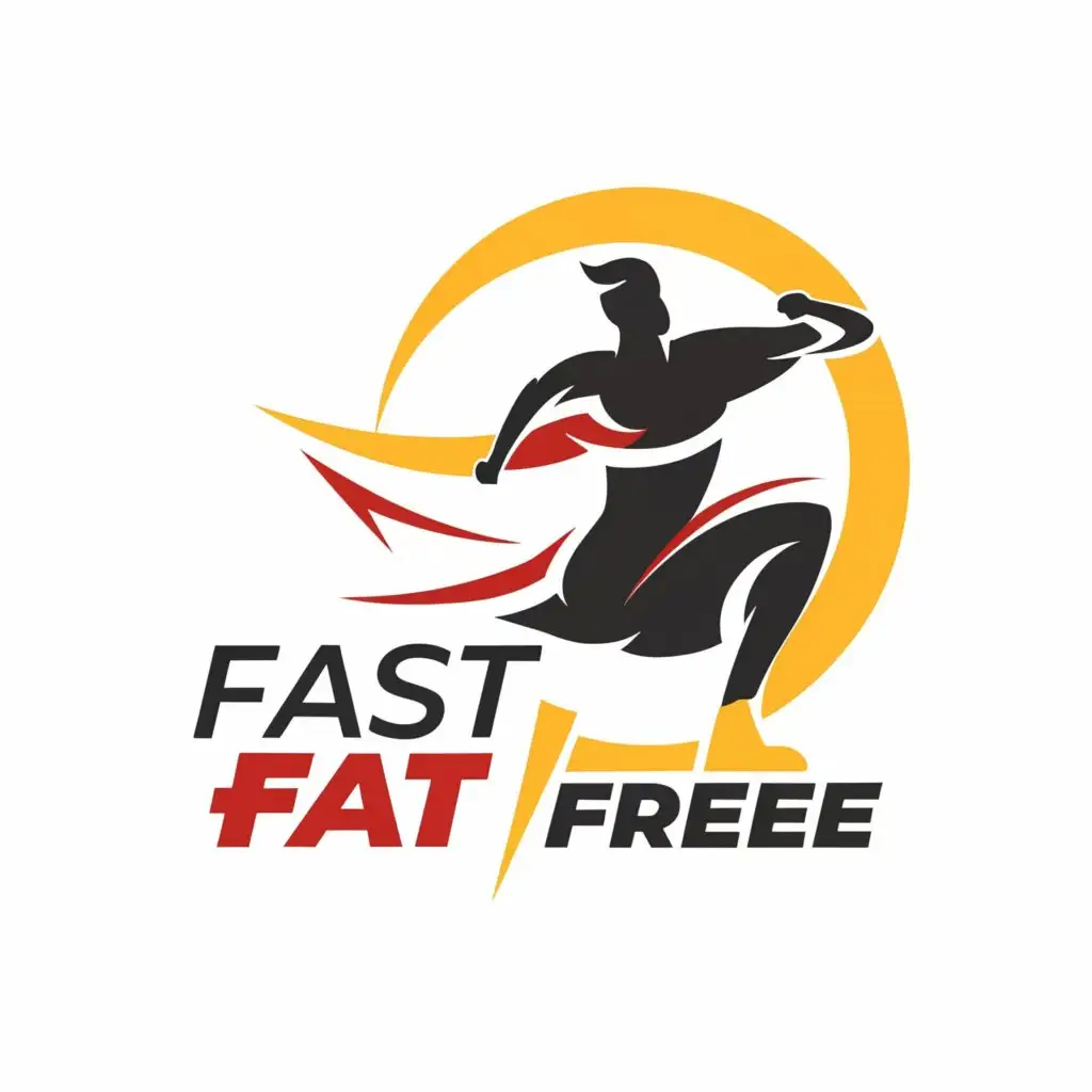 LOGO-Design-For-Fast-Fat-Free-Energetic-Fitness-Emblem-with-Clear-Background