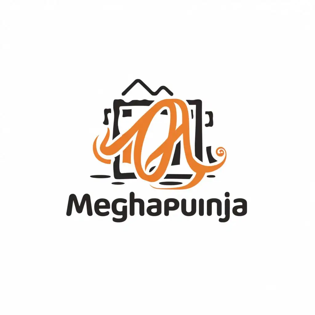 a logo design,with the text "Meghapunja", main symbol:Cloths,Moderate,be used in Home Family industry,clear background