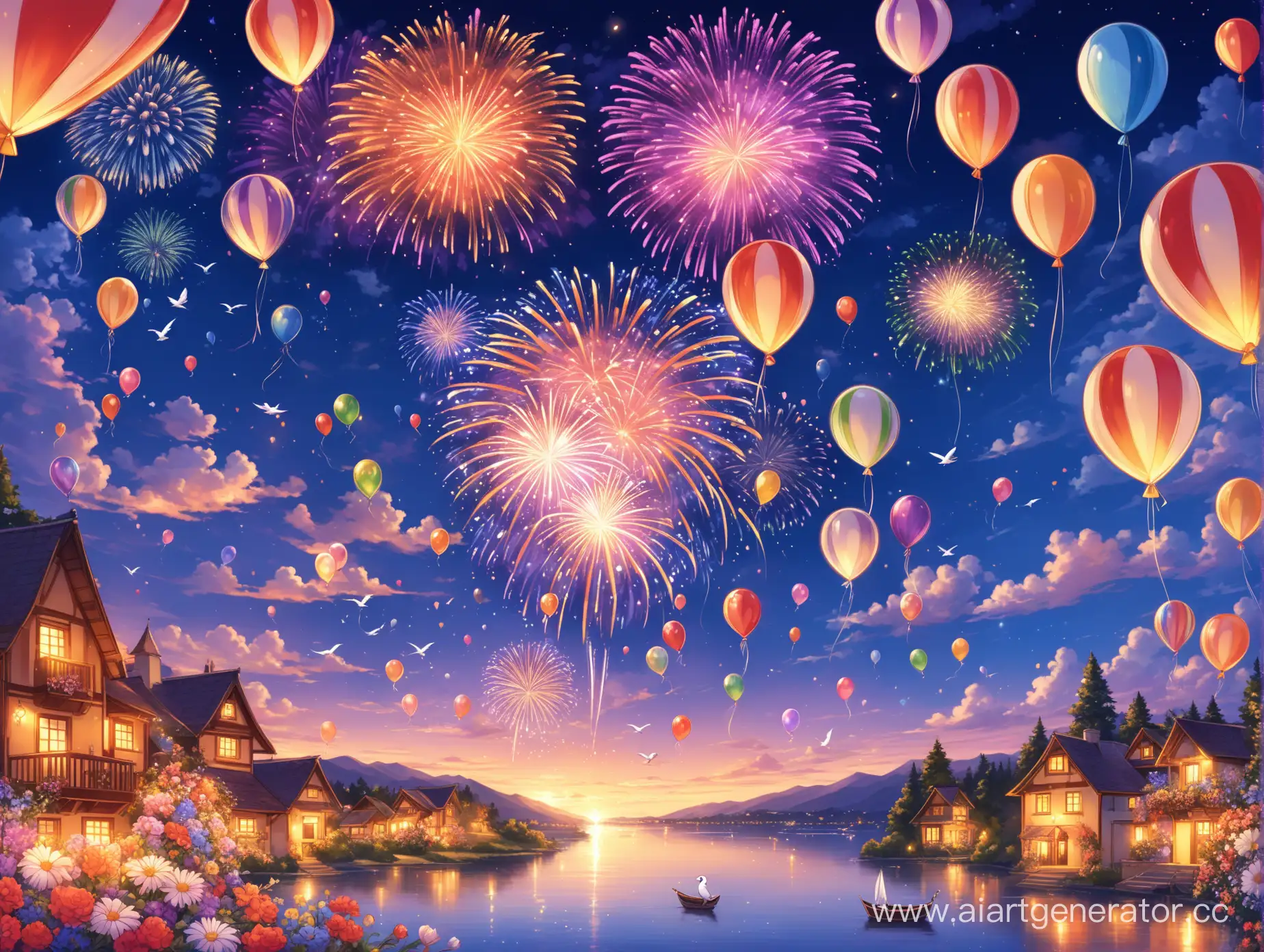 Magical-Holiday-Celebration-with-Balloons-Fireworks-and-Natures-Delights
