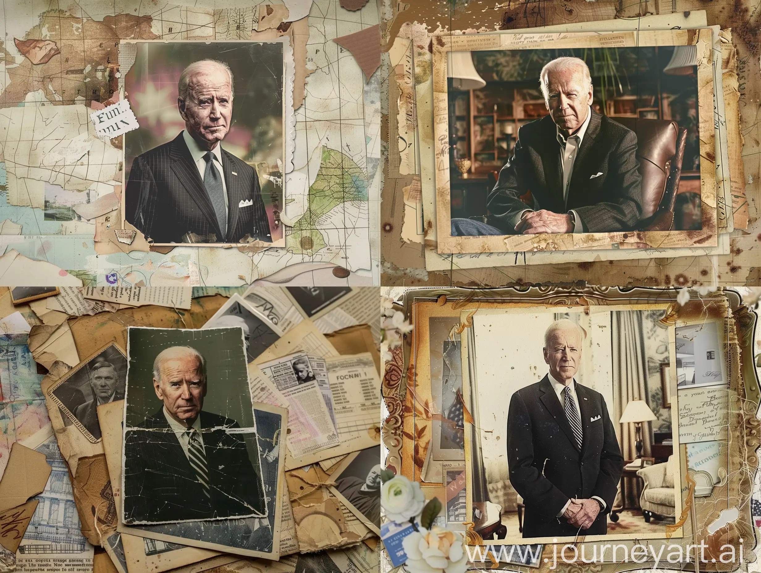 A scrapbook picture of Joe biden