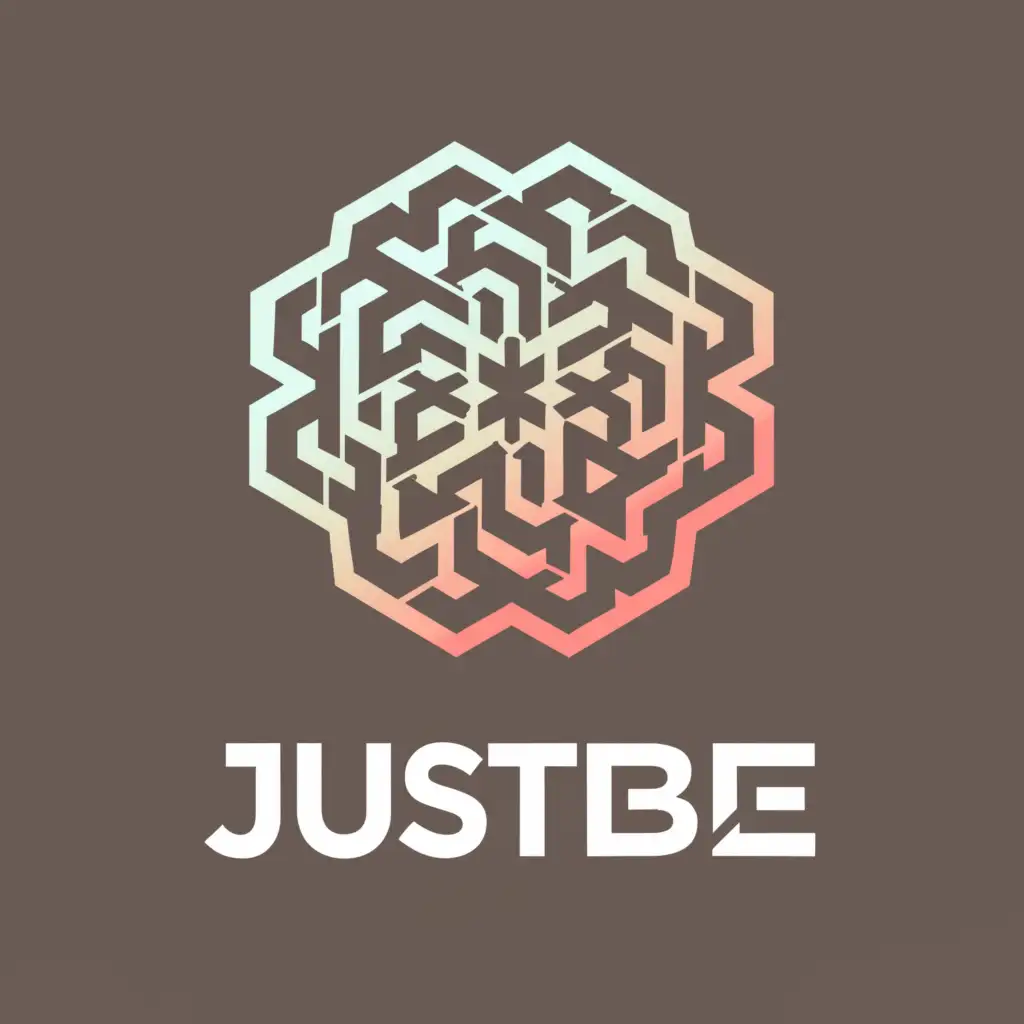 a logo design,with the text "JustBe.", main symbol:kaleidoscope,complex,be used in Events industry,clear background