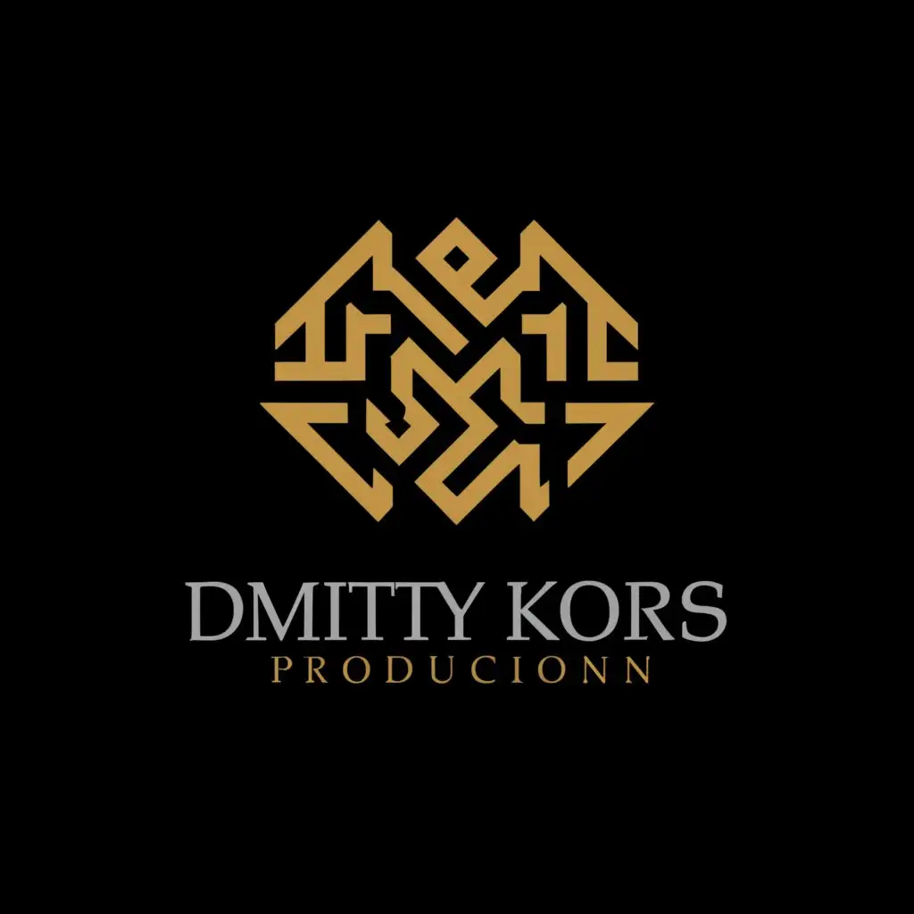 a logo design,with the text "Dmitry Kors Production", main symbol:inscription,Moderate, be used in Technology industry, clear background