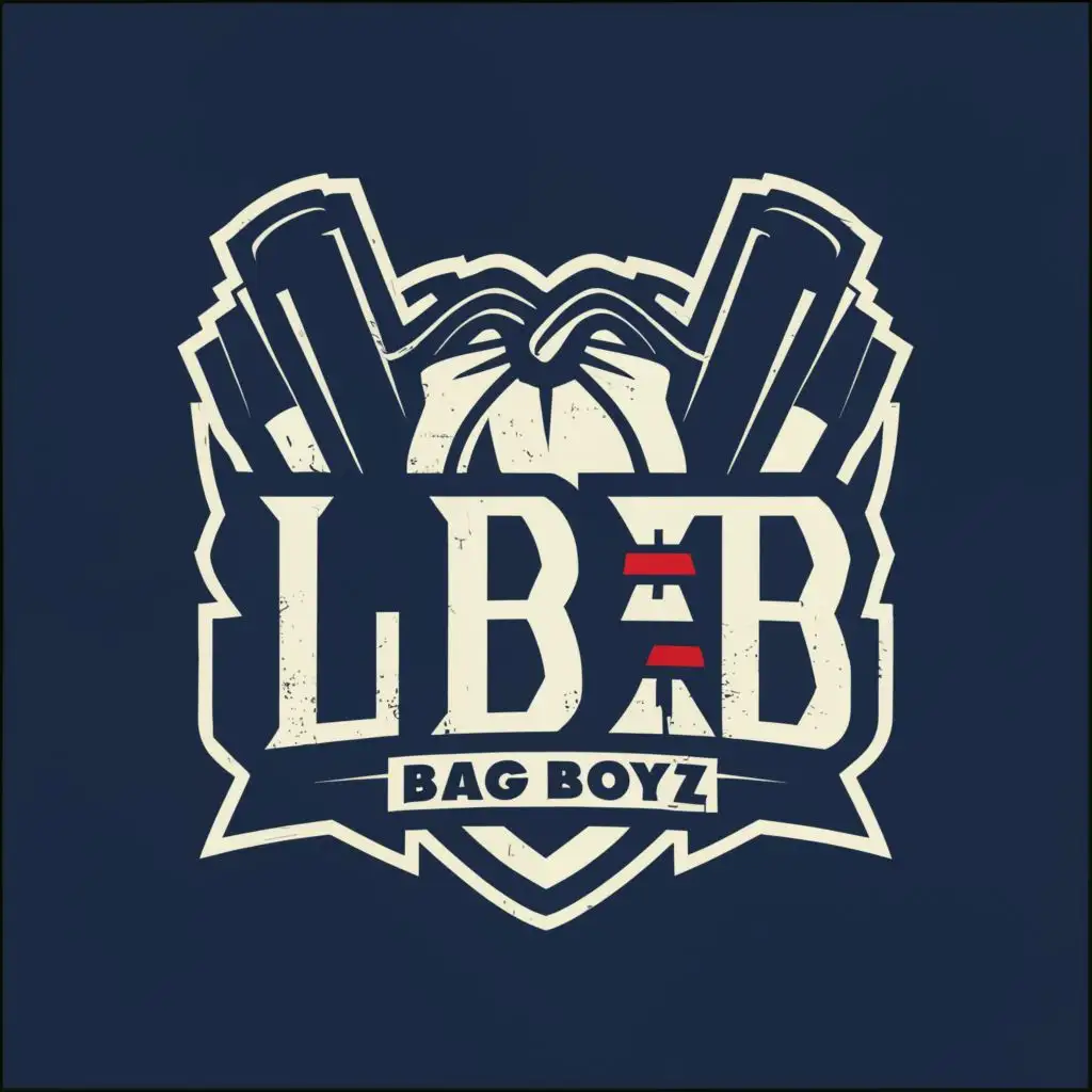 logo, LBB, with the text "Landry Bag Boyz", typography, be used in Sports Fitness industry color red, gray, white and black