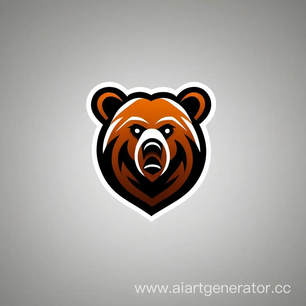 логотип команды Гризли "Bear team", минимализм
