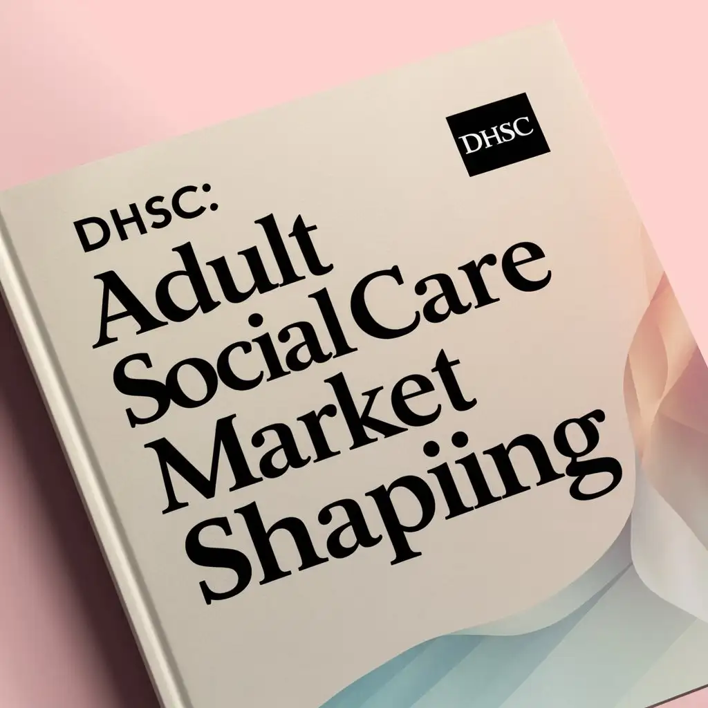 Picture of a book entitled DHSC , Adult social care market shaping  
