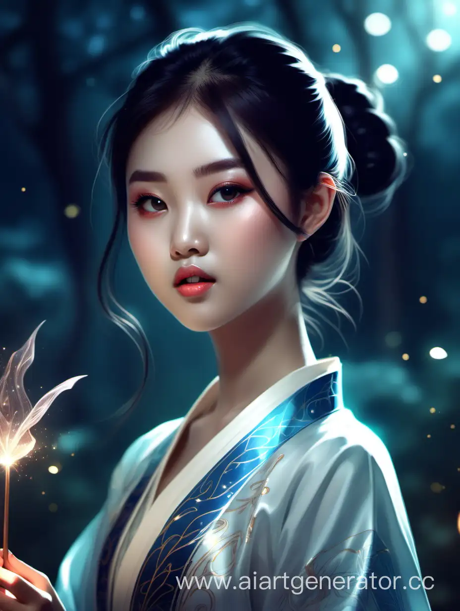 Нарисуй азиатских девушек в магическом образе