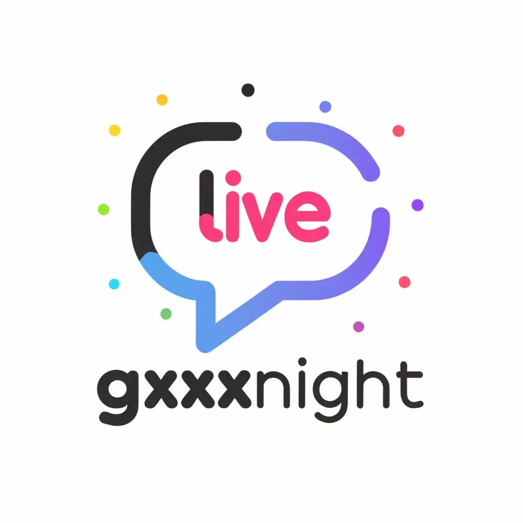 a logo design,with the text "gxxxnight", main symbol:live chat,Moderate,clear background