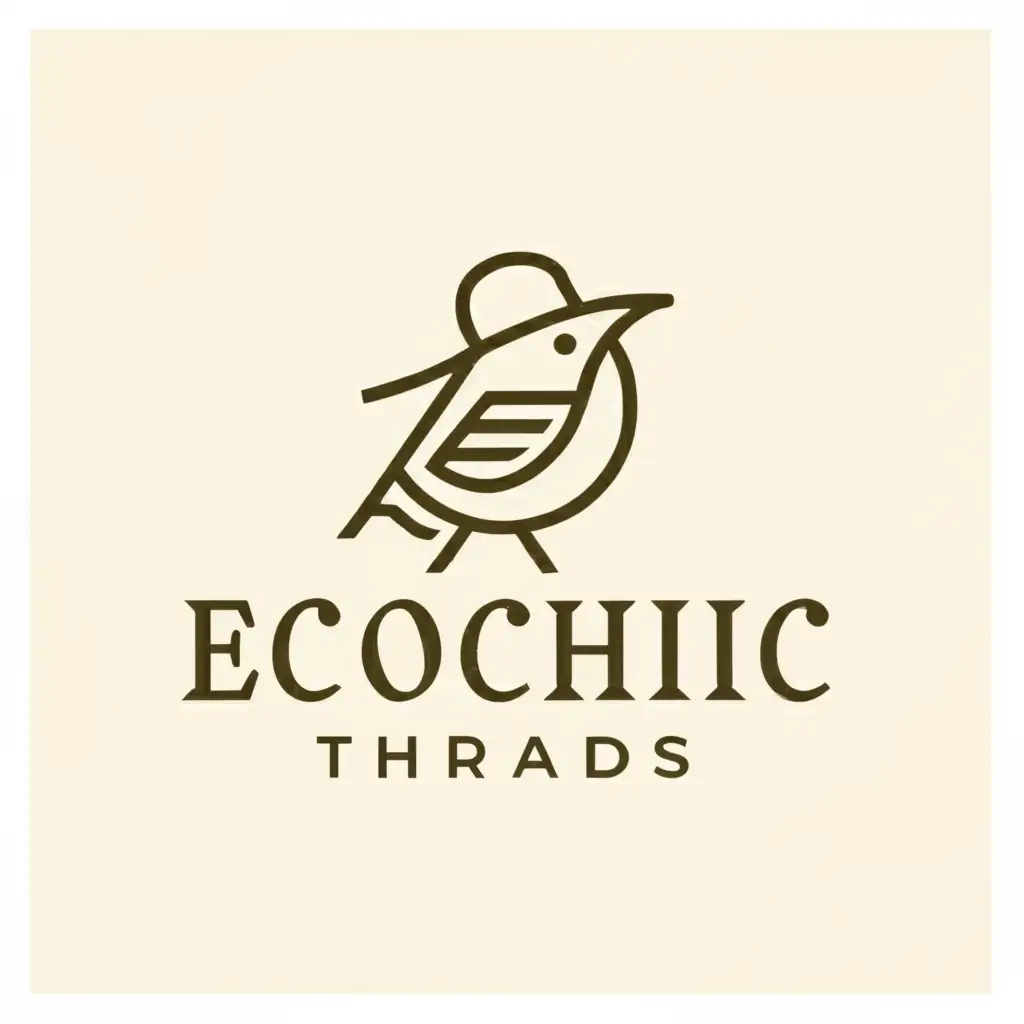a logo design,with the text "EcoChic Threads", main symbol:EcoChic Threads is a sustainable fashion brand that focuses on eco-friendly materials, ethical production practices, and timeless designs. Their target audience includes environmentally conscious consumers who value quality and sustainability.,Moderate,clear background