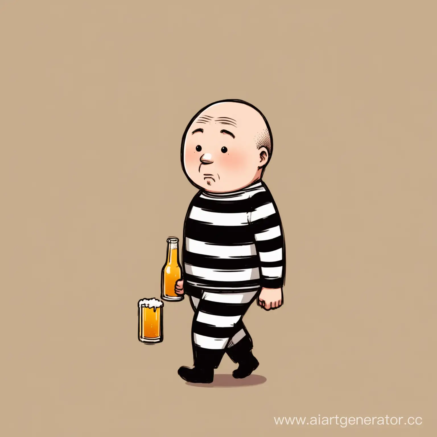 Sad convict Albert is chasing my beer