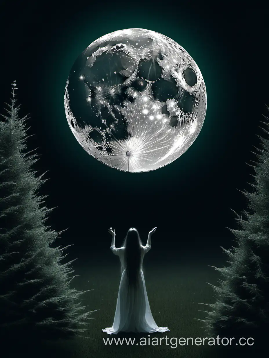 растущая луна , магия луны.