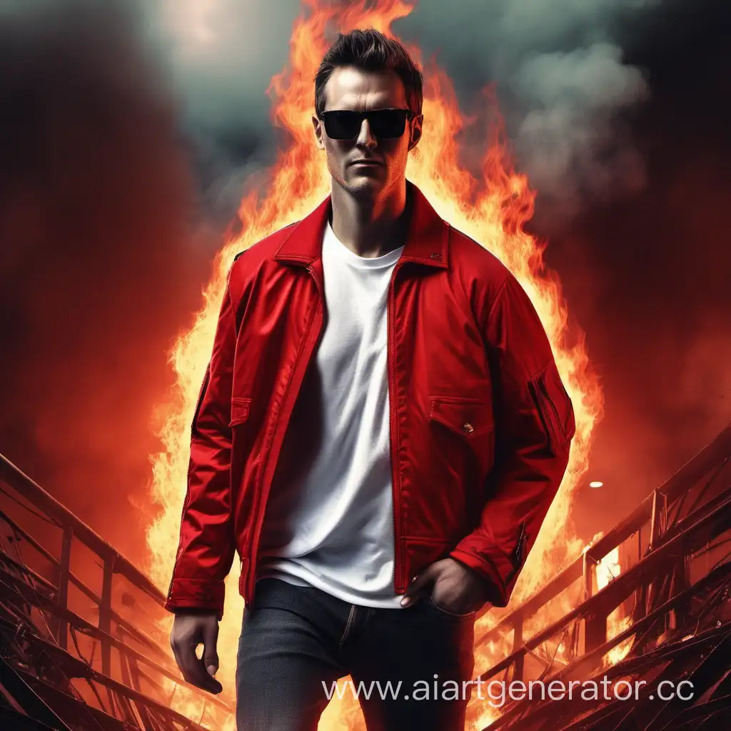 Stylish-Man-in-Red-Jacket-with-Fiery-Background