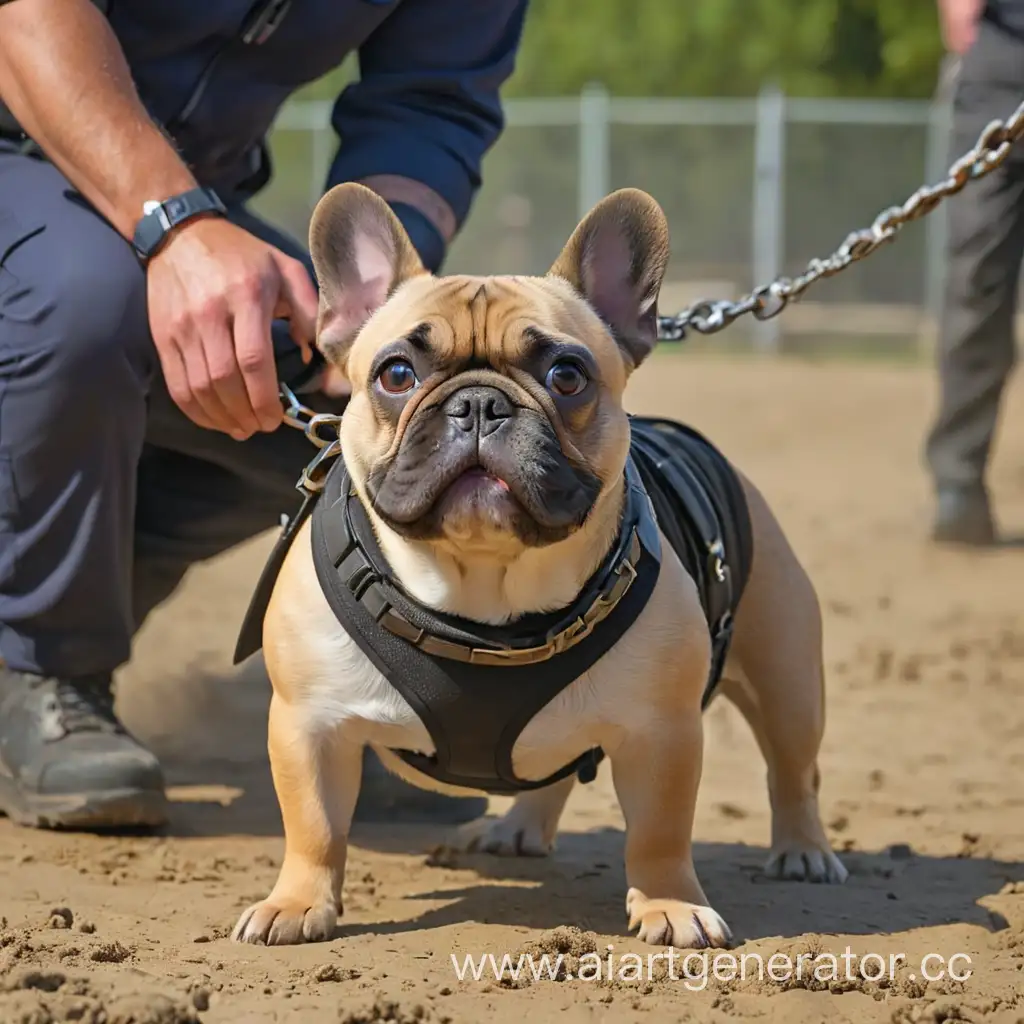 French-Bulldog-Training-with-Professional-Dog-Handler