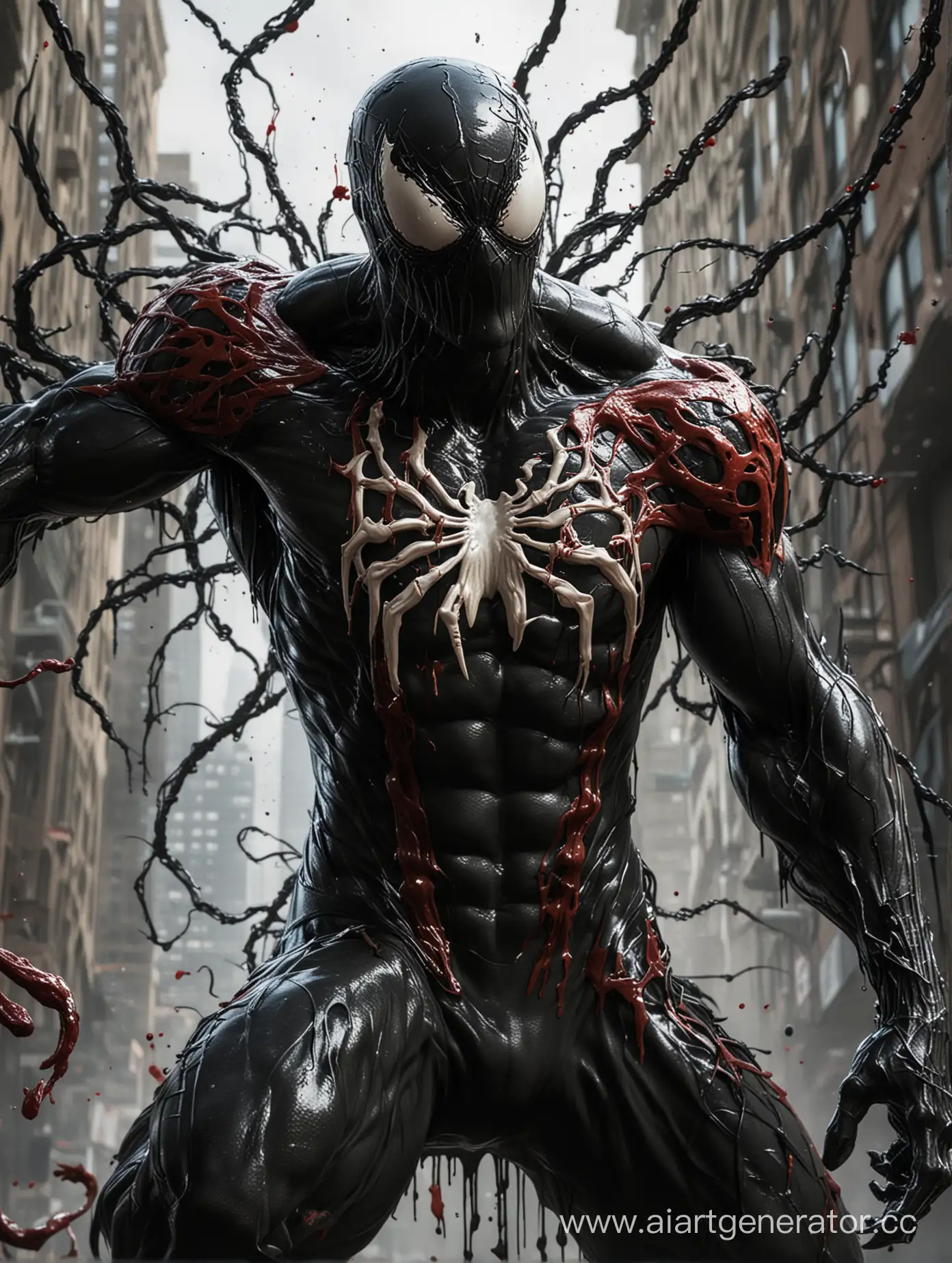 Menacing-Venom-SpiderMan-Covered-in-Blood