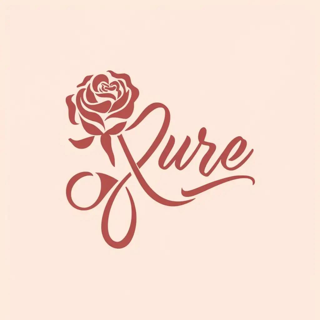 logo, Rosa, with the text "Xure", typography, be used in Beauty Spa industry