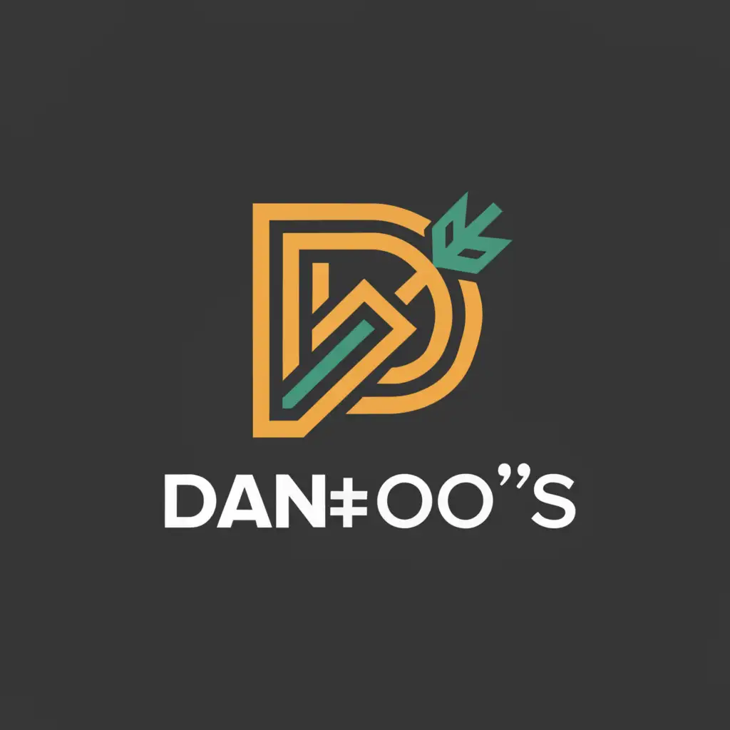 LOGO-Design-For-Dan-Os-Picks-Bold-Text-with-Guitar-Pick-Symbol-for-Entertainment-Industry