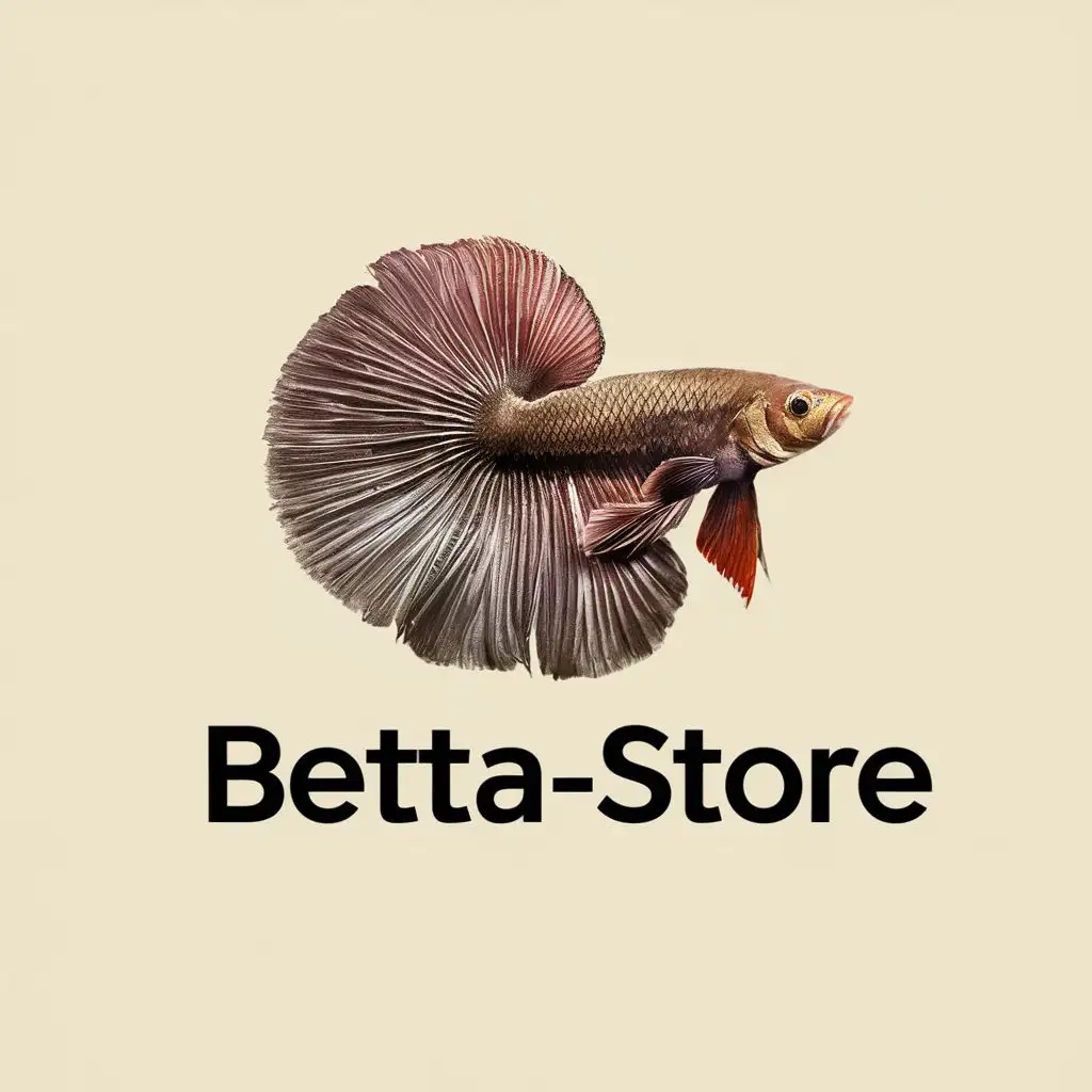 logo, Betta fish, with the text "betta-store", typography, be used in Internet industry