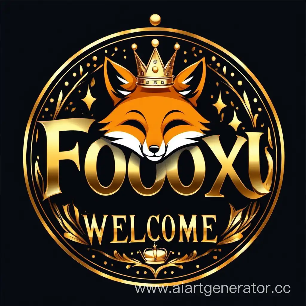 Regal-Fox-Logo-on-Black-Background-with-Welcome-Inscription