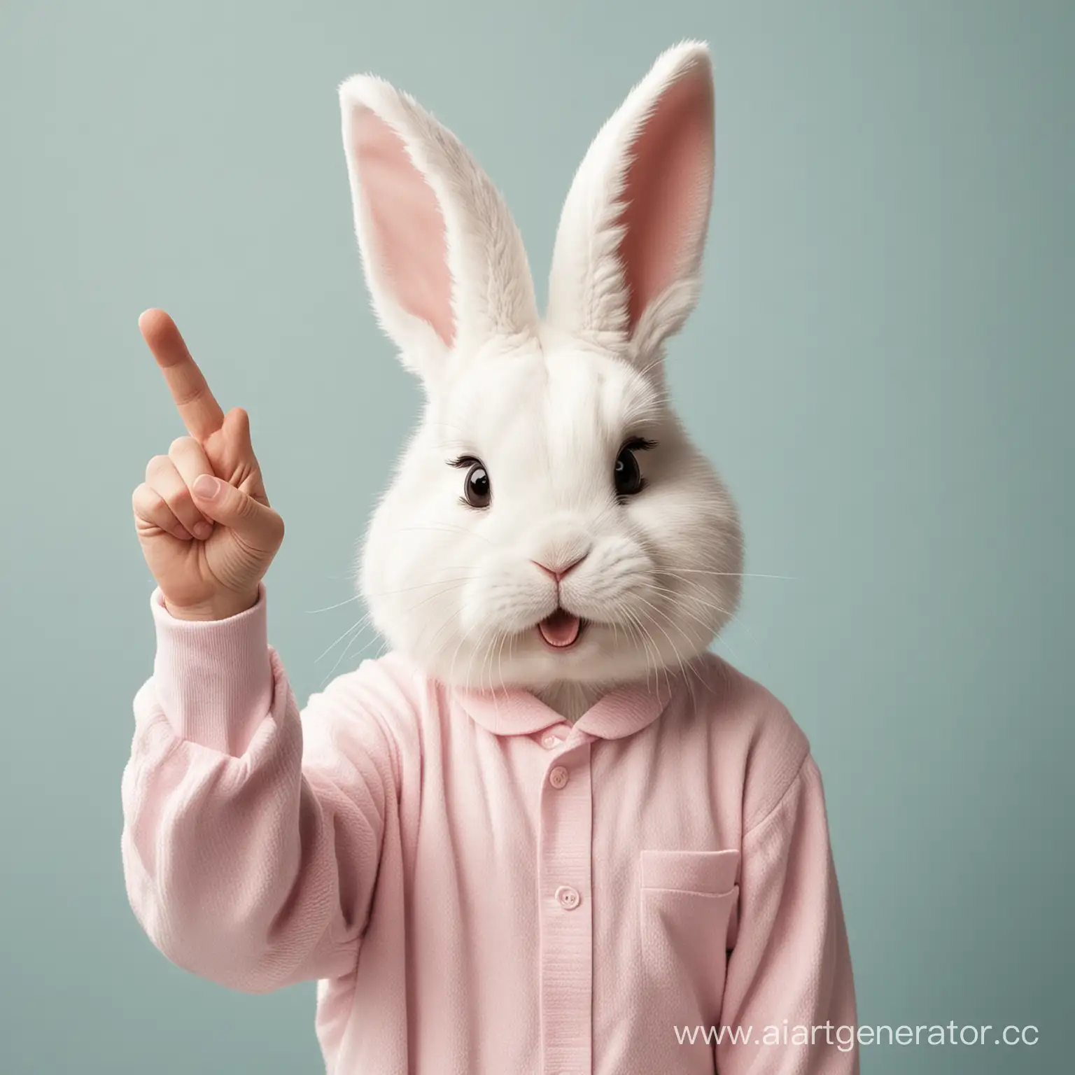 Easter bunny flipping one
 middle finger
