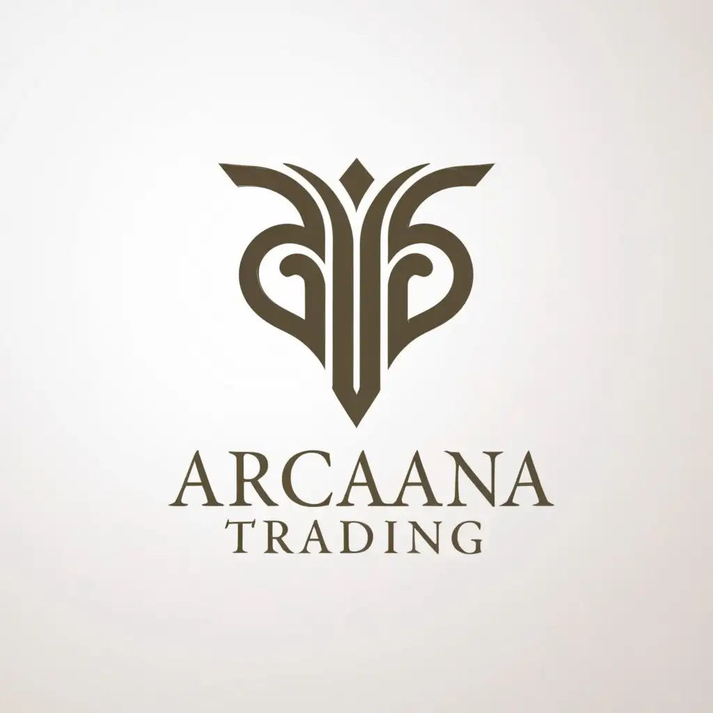 a logo design, with the text 'Arcana Trading', main symbol: Trade, Moderate, clear background