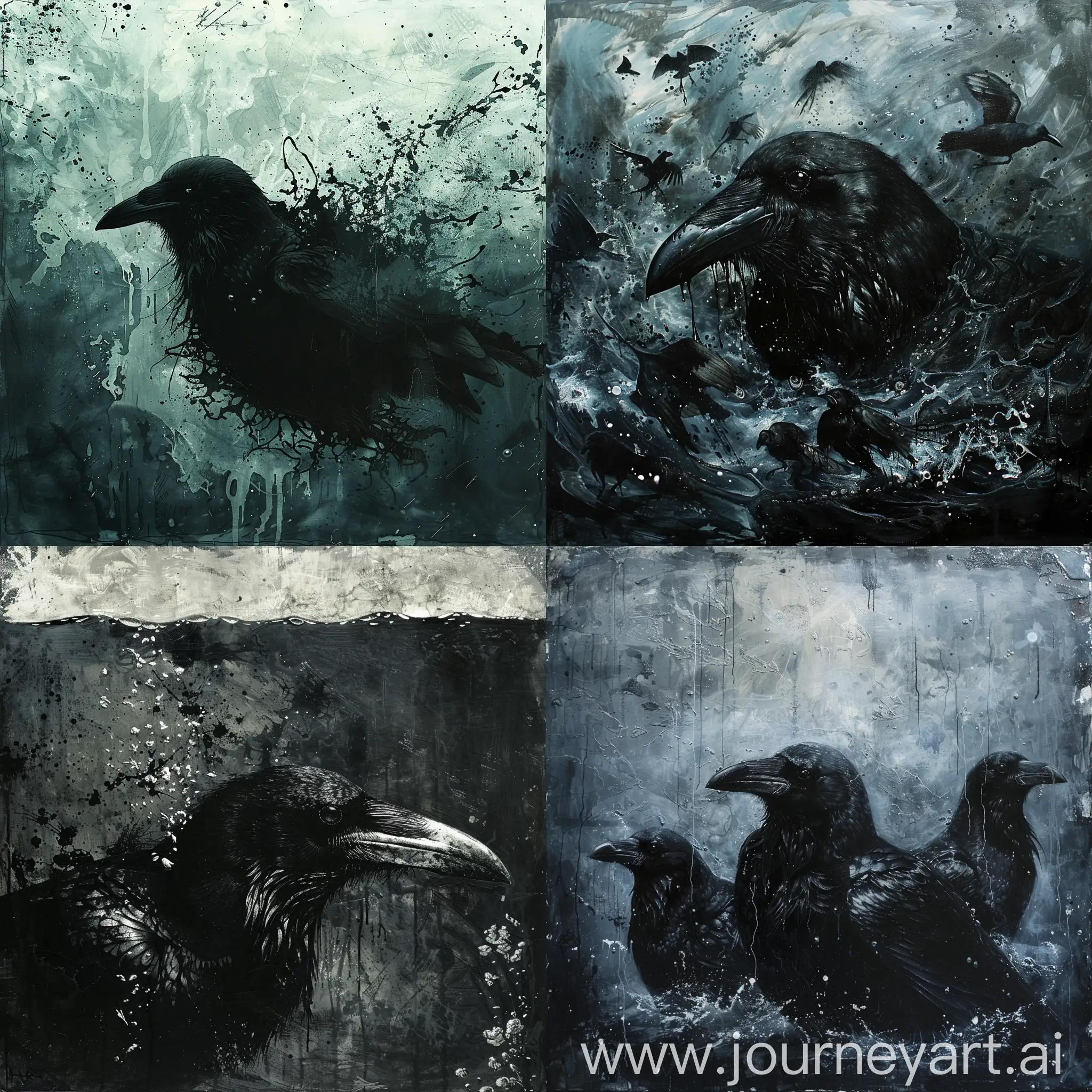 Apocalyptic-Underwater-Scene-with-Death-Crow-in-Black-Metal-Environment