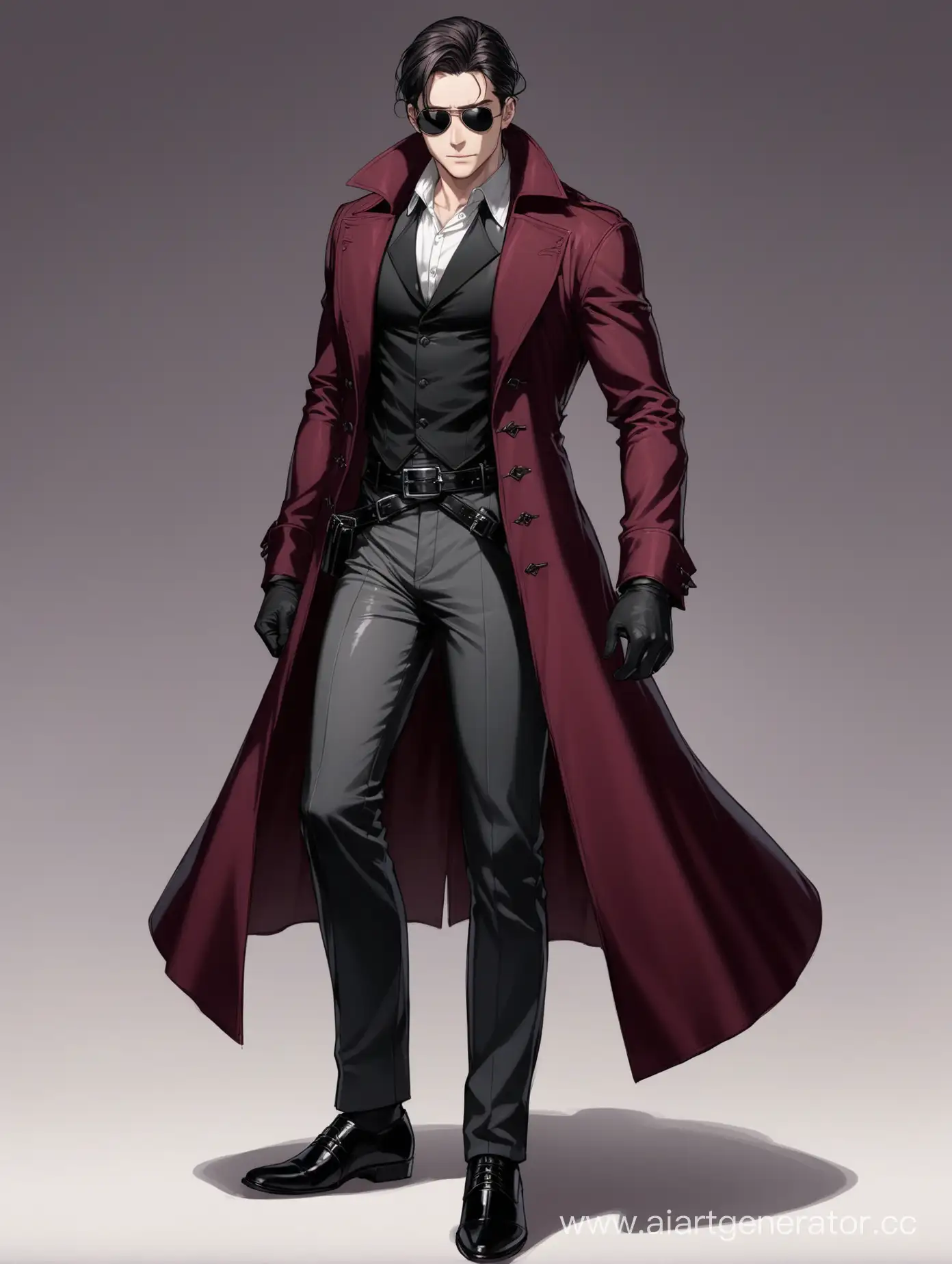 Man-with-Dumpling-Head-and-Burgundy-Frock-Coat-Unique-Fashion-Statement