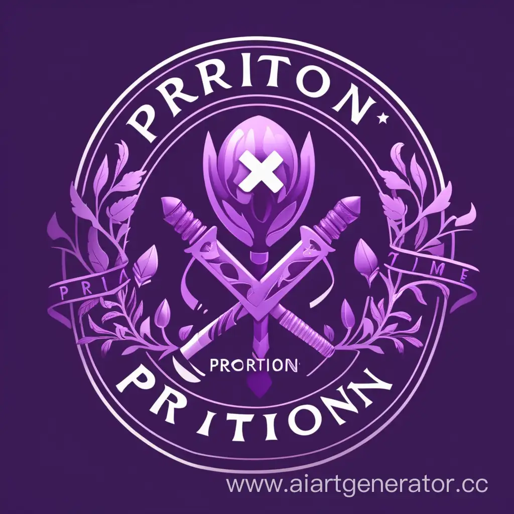 Логотип с надписью PRITON_MR для игры с биоорганикой  . в Фиолетово-темных оттенках