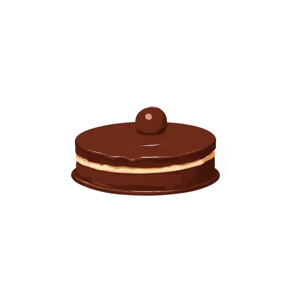 Simple-Cake-Cartoon-in-PNG-Format-Enhancing-Whiteness-for-Crisp-Clarity