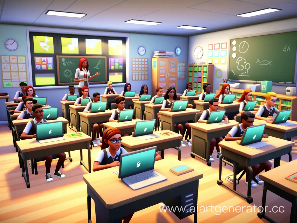 Interactive-Learning-in-a-Sims-4-School-Classroom