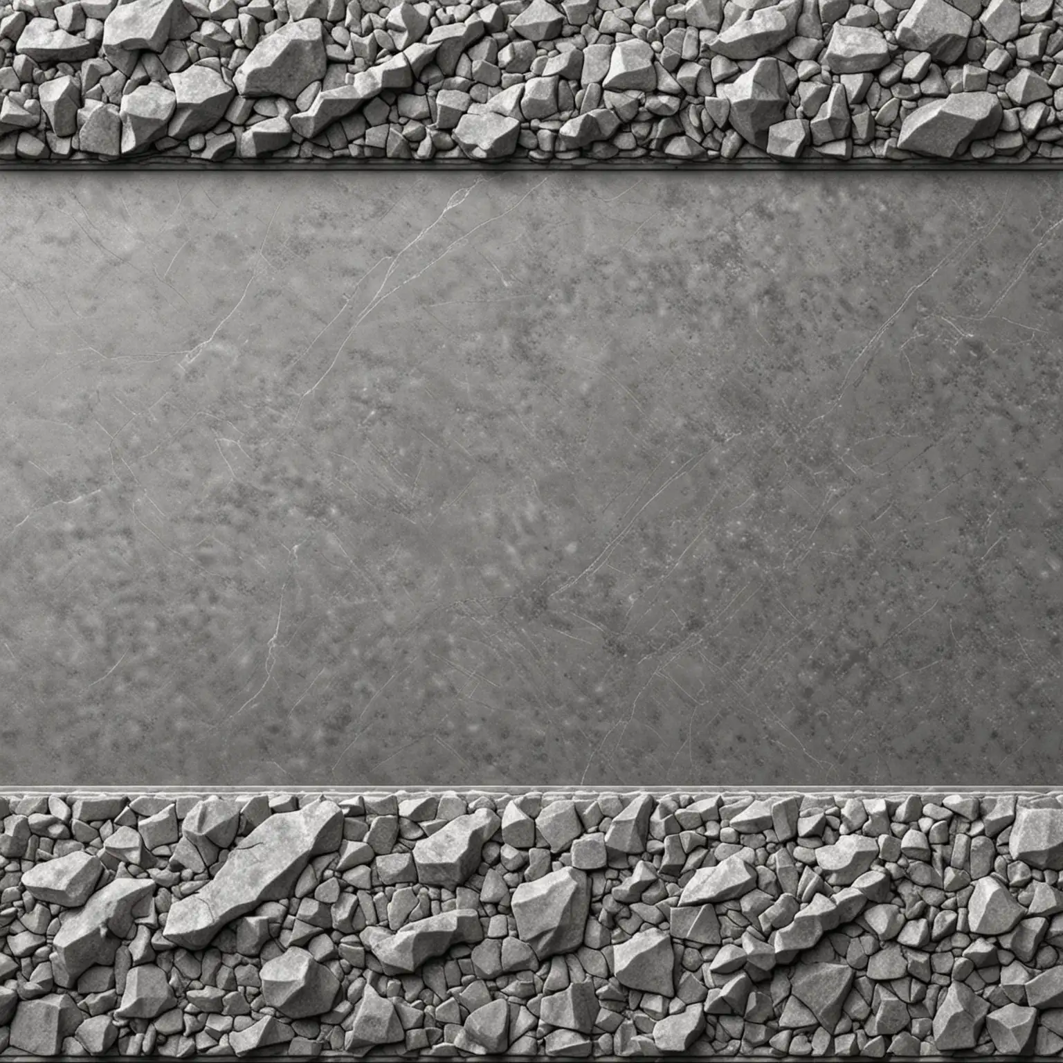 Hyperrealistic Gray Forged Border on Granitic Background